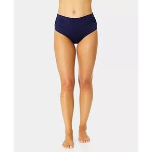 Anne Cole Plus Size High-Waist Bikini Bottoms, Navy, Size M 0112